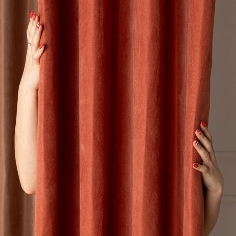 MILAS SOFT Zasłona gotowa na przelotkach, 250x140cm, kolor 021 rdzawy MILAS1/ZGP/021/140250/1 MILAS SOFT Zasłona gotowa na przelotkach, 250x140cm, kolor 021 rdzawy MILAS1/ZGP/021/140250/1
