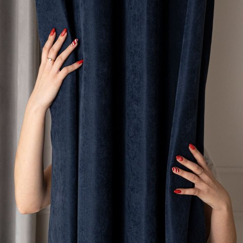 MILAS SOFT Zasłona gotowa na przelotkach, 250x140cm, kolor 038 granatowy MILAS1/ZGP/038/140250/1 MILAS SOFT Zasłona gotowa na przelotkach, 250x140cm, kolor 038 granatowy MILAS1/ZGP/038/140250/1
