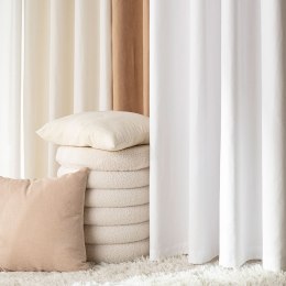 MILAS SOFT Zasłona gotowa na przelotkach, 250x140cm, kolor 050 biały MILAS1/ZGP/050/140250/1