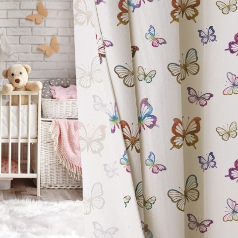 MOTYLKI Tkanina dekoracyjna typu MILAS, szer. 165cm, kolor biały D00310/MIL/001/165000/1