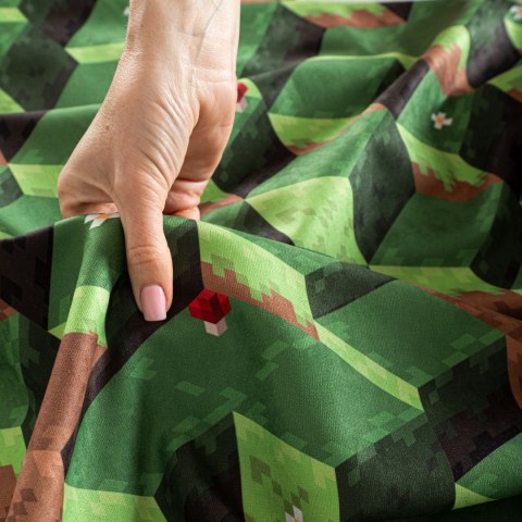 PIKSELOWY ŚWIAT Tkanina dekoracyjna typu MILAS, szer. 165cm, kolor 002 zielony D00374/MIL/002/165000/1