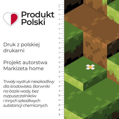 PIKSELOWY ŚWIAT Tkanina dekoracyjna typu MILAS, szer. 165cm, kolor 002 zielony D00374/MIL/002/165000/1