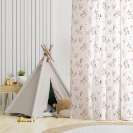 SŁODKIE JEDNOROŻCE Tkanina dekoracyjna typu MILAS SOFT ze wzorem po całości, wys.300cm, kolor biały D00236/MIL/001/0003