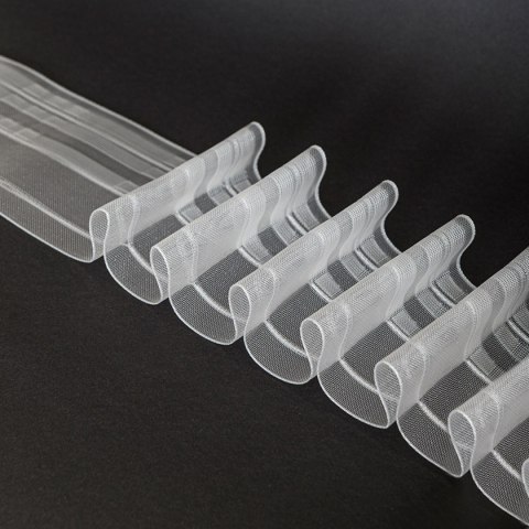 Taśma C1348M"ołówek" 10cm, marszczenie 1:2,5, transparentna TASMAY/ZP5/250/010000/1