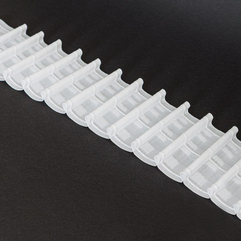 Taśma C8952 "ołówek" 8cm, marszczenie 1:2,5, biała TASMAY/ZP5/250/008000/1