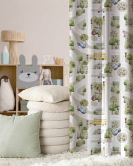 ULICE Z AUTAMI Tkanina dekoracyjna typu MILAS, szer. 165cm, kolor 004 beżowy D00373/MIL/004/165000/1