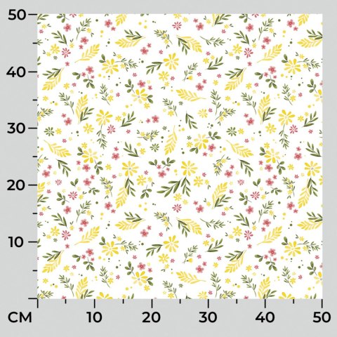 WIOSENNE KWIATUSZKI Tkanina dekoracyjna NINA WODOODPORNA, szer. 160cm, kolor 002 zielony D00209/NIW/002/160000/1