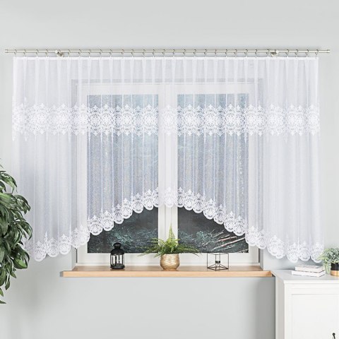 ŻANETA Firanka żakardowa gotowa, 155x550cm, kolor biały 181043/FBL/001/550155/1 ŻANETA Firanka żakardowa gotowa, 155x550cm, kolor biały 181043/FBL/001/550155/1