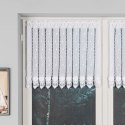 Zazdrostka haftowana panelowa na batyście, wys. 75cm, kolor biały 015552/420/001/000075/1