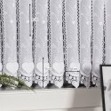 Zazdrostka haftowana panelowa na batyście, wys. 75cm, kolor biały 015552/420/001/000075/1