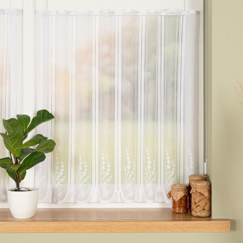 Zazdrostka żakardowa panelowa, wys. 80cm, kolor biały 023428/000/001/000080/1