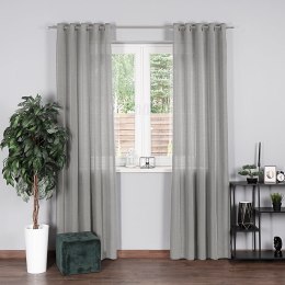 BASIC Zasłona gotowa na przelotkach, 145x300cm, kolor 002 szary TD0005/ZGP/002/145300/1