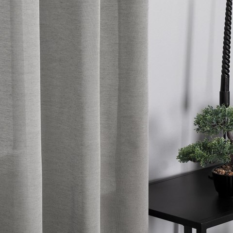 BASIC Zasłona gotowa na przelotkach, 145x300cm, kolor 002 szary TD0005/ZGP/002/145300/1