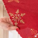 BŁYSZCZĄCE ŚNIEŻYNKI Bieżnik z haftem, 50x100cm, kolor 003 czerwony 640010/KSP/C03/050100/1 BŁYSZCZĄCE ŚNIEŻYNKI Bieżnik z haftem, 50x100cm, kolor 003 czerwony 640010/KSP/C03/050100/1