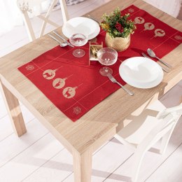 BŁYSZCZĄCY RENIFER Bieżnik z haftem, 35x175cm, kolor czerwony 295157/KSP/L03/035175/1