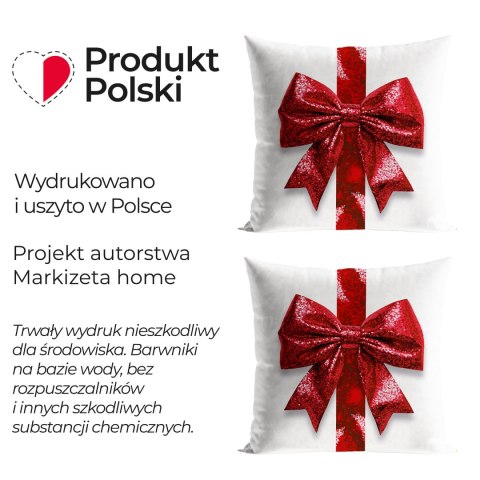 BROKATOWA KOKARDA Poszewka dekoracyjna VELVET, 40x40cm, kolor biały PBN333/POP/001/040040/1 BROKATOWA KOKARDA Poszewka dekoracyjna VELVET, 40x40cm, kolor biały PBN333/POP/001/040040/1
