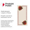 BUKIET W KOSZYKU Z EFEKTEM WYSZYWANIA Bieżnik NINA WODOODPORNA, 50x100cm, kolor beżowy PBN365/KSP/C04/050100/1