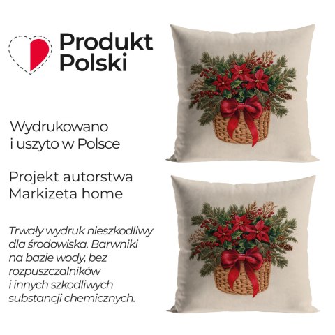 BUKIET W KOSZYKU Z EFEKTEM WYSZYWANIA Poszewka dekoracyjna VELVET, 40x40cm, kolor 004 beżowy PBN365/POP/004/040040/1 BUKIET W KOSZYKU Z EFEKTEM WYSZYWANIA Poszewka dekoracyjna VELVET, 40x40cm, kolor 004 beżowy PBN365/POP/004/040040/1