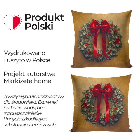 ELEGANCKA GIRLANDA Poszewka dekoracyjna VELVET, 40x40cm, kolor 014 złoto-brązowy PBN340/POP/014/040040/1 ELEGANCKA GIRLANDA Poszewka dekoracyjna VELVET, 40x40cm, kolor 014 złoto-brązowy PBN340/POP/014/040040/1