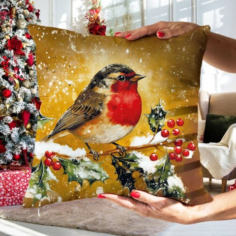 ELEGANCKI RUDZIK Poszewka dekoracyjna VELVET, 40x40cm, kolor 014 złoto-brązowy PBN339/POP/014/040040/1 ELEGANCKI RUDZIK Poszewka dekoracyjna VELVET, 40x40cm, kolor 014 złoto-brązowy PBN339/POP/014/040040/1