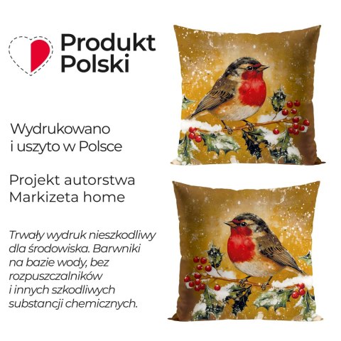 ELEGANCKI RUDZIK Poszewka dekoracyjna VELVET, 40x40cm, kolor 014 złoto-brązowy PBN339/POP/014/040040/1 ELEGANCKI RUDZIK Poszewka dekoracyjna VELVET, 40x40cm, kolor 014 złoto-brązowy PBN339/POP/014/040040/1