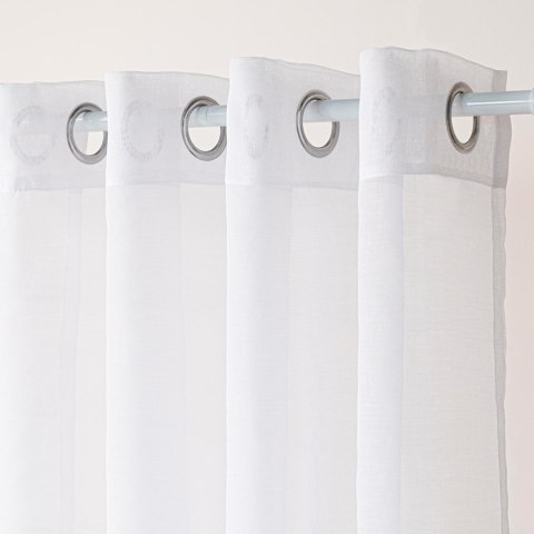 ETAMINA Firana gotowa na srebrnych przelotkach, 250x200cm, kolor biały ETAMIN/FGP/001/200250/1