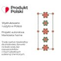 FOLK, GWIAZDA BETLEJEMSKA Bieżnik NINA WODOODPORNA, 50x100cm, kolor biały PBN341/KSP/C01/050100/1