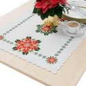 FOLK, GWIAZDA BETLEJEMSKA Bieżnik NINA WODOODPORNA, 50x100cm, kolor biały PBN341/KSP/C01/050100/1