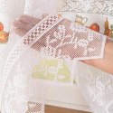 Firanka żakardowa ze wzorem pasowym, wys. 160cm, kolor 621 z zielonym 007972/000/621/000160/1 Firanka żakardowa ze wzorem pasowym, wys. 160cm, kolor 621 z zielonym 007972/000/621/000160/1