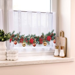 GIRLANDA Z GWIAZDĄ BETLEJEMSKĄ Zazdrostka żakardowa 361910, wys. 50cm, kolor biały z barwnym wzorem DBN342/ZAZ/001/000050/1