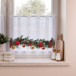 GIRLANDA Z GWIAZDĄ BETLEJEMSKĄ Zazdrostka żakardowa 361910, wys. 50cm, kolor biały z barwnym wzorem DBN342/ZAZ/001/000050/1