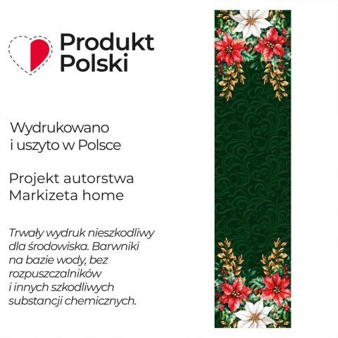GWIAZDA BETLEJEMSKA Bieżnik NINA WODOODPORNA, 38x160cm, kolor zielony PBN343/KSP/C02/038160/1 GWIAZDA BETLEJEMSKA Bieżnik NINA WODOODPORNA, 38x160cm, kolor zielony PBN343/KSP/C02/038160/1