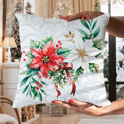 GWIAZDA BETLEJEMSKA Poszewka dekoracyjna VELVET, 40x40cm, kolor biały PBN343/POP/001/040040/1 GWIAZDA BETLEJEMSKA Poszewka dekoracyjna VELVET, 40x40cm, kolor biały PBN343/POP/001/040040/1