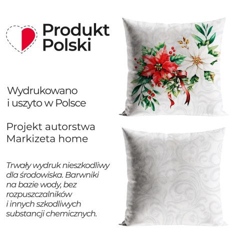 GWIAZDA BETLEJEMSKA Poszewka dekoracyjna VELVET, 40x40cm, kolor biały PBN343/POP/001/040040/1 GWIAZDA BETLEJEMSKA Poszewka dekoracyjna VELVET, 40x40cm, kolor biały PBN343/POP/001/040040/1