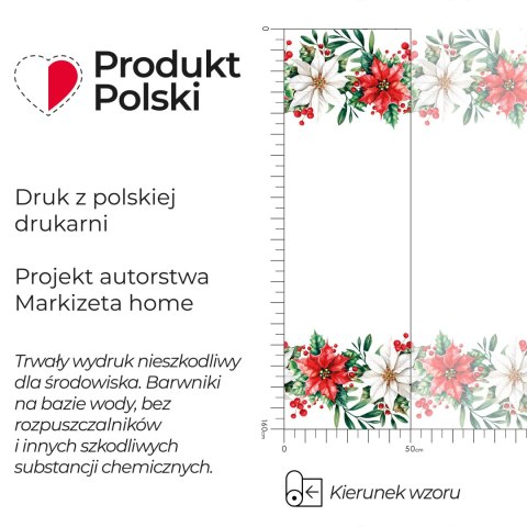 GWIAZDA BETLEJEMSKA Tkanina dekoracyjna obrusowa NINA WODOODPORNA, szer. 160cm, kolor biały DBN343/NIW/N01/160000/1 GWIAZDA BETLEJEMSKA Tkanina dekoracyjna obrusowa NINA WODOODPORNA, szer. 160cm, kolor biały DBN343/NIW/N01/160000/1