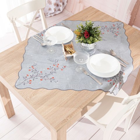 JARZĘBINOWY BLASK Serweta z haftem, 85x85cm, kolor szary 645310/KSP/007/085085/1 JARZĘBINOWY BLASK Serweta z haftem, 85x85cm, kolor szary 645310/KSP/007/085085/1