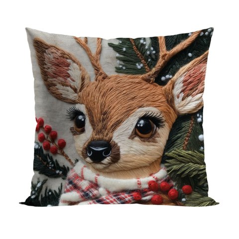 JELONEK Z EFEKTEM WYSZYWANIA Poszewka dekoracyjna VELVET, 40x40cm, kolor 004 beżowy PBN366/POP/004/040040/1 JELONEK Z EFEKTEM WYSZYWANIA Poszewka dekoracyjna VELVET, 40x40cm, kolor 004 beżowy PBN366/POP/004/040040/1