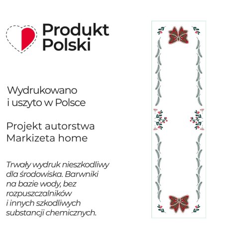 KOKARDA SZKOTI Bieżnik NINA WODOODPORNA, 38x140cm, kolor biały PBN347/KSP/C01/038140/1 KOKARDA SZKOTI Bieżnik NINA WODOODPORNA, 38x140cm, kolor biały PBN347/KSP/C01/038140/1