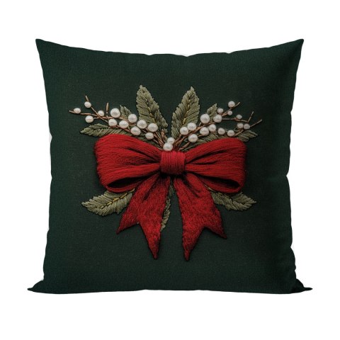 KOKARDA Z EFEKTEM WYSZYWANIA Poszewka dekoracyjna VELVET, 40x40cm, kolor 002 zielony PBN364/POP/002/040040/1 KOKARDA Z EFEKTEM WYSZYWANIA Poszewka dekoracyjna VELVET, 40x40cm, kolor 002 zielony PBN364/POP/002/040040/1