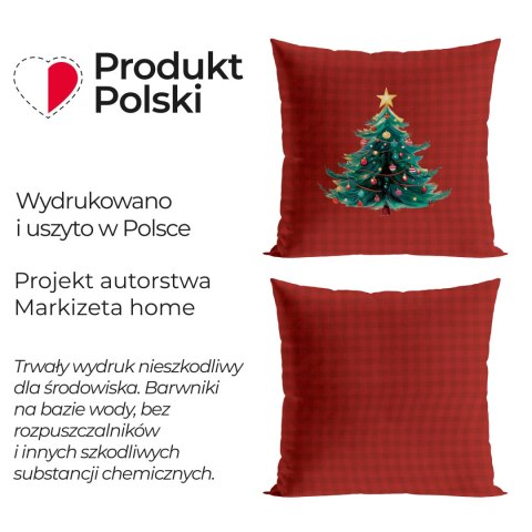 KRATA Z CHOINKĄ, BAJKOWE ŚWIĘTA Poszewka dekoracyjna VELVET, 40x40cm, kolor 003 bordowy PBN353/POP/003/040040/1 KRATA Z CHOINKĄ, BAJKOWE ŚWIĘTA Poszewka dekoracyjna VELVET, 40x40cm, kolor 003 bordowy PBN353/POP/003/040040/1