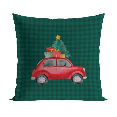 KRATA Z SAMOCHODEM, BAJKOWE ŚWIĘTA Poszewka dekoracyjna VELVET, 40x40cm, kolor 002 zielony PBN354/POP/002/040040/1 KRATA Z SAMOCHODEM, BAJKOWE ŚWIĘTA Poszewka dekoracyjna VELVET, 40x40cm, kolor 002 zielony PBN354/POP/002/040040/1