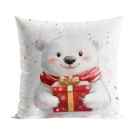 MISIEK, BAJKOWE ŚWIĘTA Poszewka dekoracyjna VELVET, 40x40cm, kolor biały PBN357/POP/001/040040/1 MISIEK, BAJKOWE ŚWIĘTA Poszewka dekoracyjna VELVET, 40x40cm, kolor biały PBN357/POP/001/040040/1