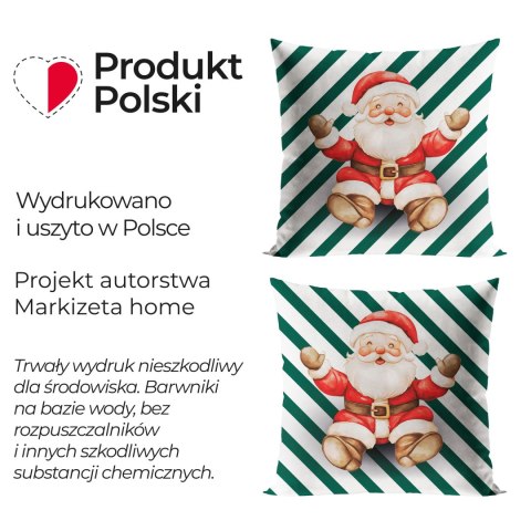PASKI Z MIKOŁAJEM, BAJKOWE ŚWIĘTA Poszewka dekoracyjna VELVET, 40x40cm, kolor biały PBN359/POP/001/040040/1 PASKI Z MIKOŁAJEM, BAJKOWE ŚWIĘTA Poszewka dekoracyjna VELVET, 40x40cm, kolor biały PBN359/POP/001/040040/1