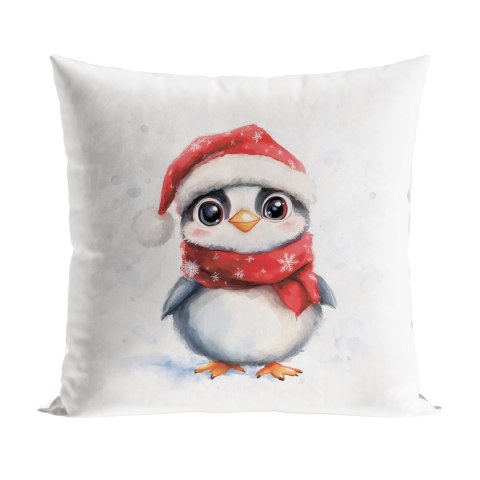 PINGWINEK, BAJKOWE ŚWIĘTA Poszewka dekoracyjna VELVET, 40x40cm, kolor biały PBN360/POP/001/040040/1 PINGWINEK, BAJKOWE ŚWIĘTA Poszewka dekoracyjna VELVET, 40x40cm, kolor biały PBN360/POP/001/040040/1