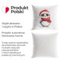 PINGWINEK, BAJKOWE ŚWIĘTA Poszewka dekoracyjna VELVET, 40x40cm, kolor biały PBN360/POP/001/040040/1