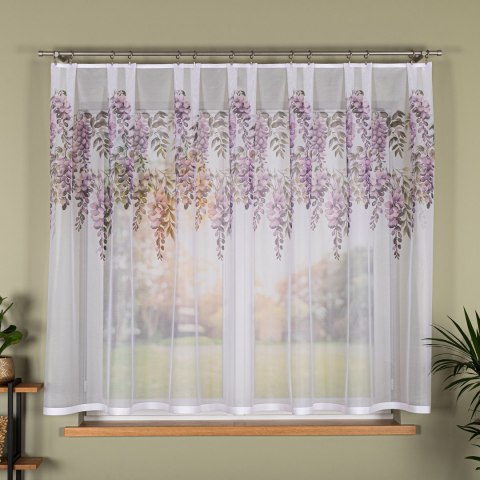 WISTERIA Firanka żakardowa 023426, wys. 160cm, kolor biały D00309/000/001/000160/1