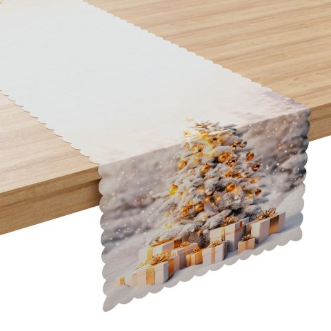 ZŁOTA CHOINKA Bieżnik NINA WODOODPORNA, 38x160cm, kolor biało-złoty PBN368/KSP/C01/038160/1 ZŁOTA CHOINKA Bieżnik NINA WODOODPORNA, 38x160cm, kolor biało-złoty PBN368/KSP/C01/038160/1
