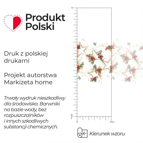 ZŁOTE GWIAZDY Tkanina dekoracyjna OBRUSOWA NINA WODOODPORNA, szer. 160cm, kolor biały DBN369/NIW/N01/160000/1 ZŁOTE GWIAZDY Tkanina dekoracyjna OBRUSOWA NINA WODOODPORNA, szer. 160cm, kolor biały DBN369/NIW/N01/160000/1