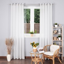 BASIC Zasłona gotowa na przelotkach, 145x300cm, kolor 010 biały TD0005/ZGP/010/145300/1