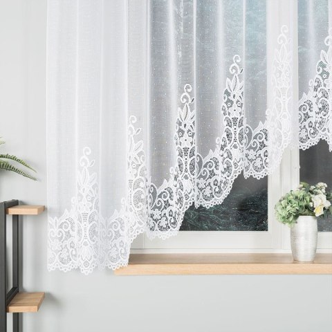 BERENIKA Firanka żakardowa gotowa, 160x430cm, kolor biały 004304/FBL/001/430160/1 BERENIKA Firanka żakardowa gotowa, 160x430cm, kolor biały 004304/FBL/001/430160/1
